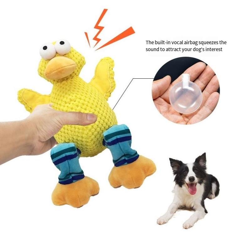 Bite-Resistant Plush Dog Toy – Squeaky Cute Animal Chew Toy for Dogs
