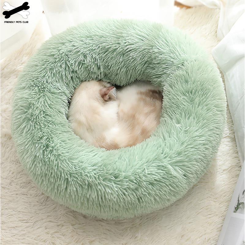 Donut Cuddler Round Dog Bed – Ultra Soft Calming Pet Kennel