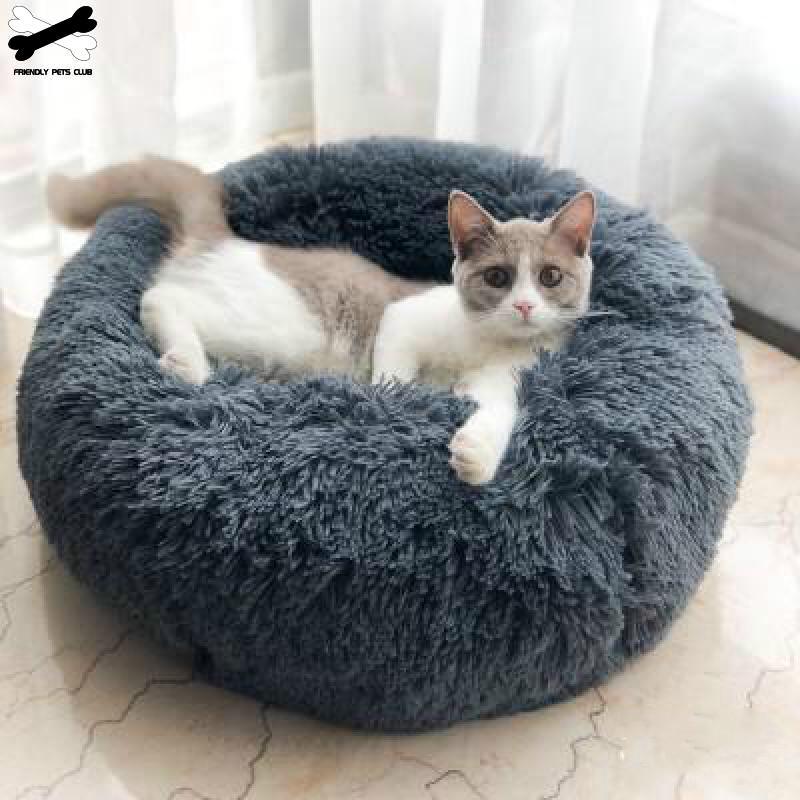 Donut Cuddler Round Dog Bed – Ultra Soft Calming Pet Kennel