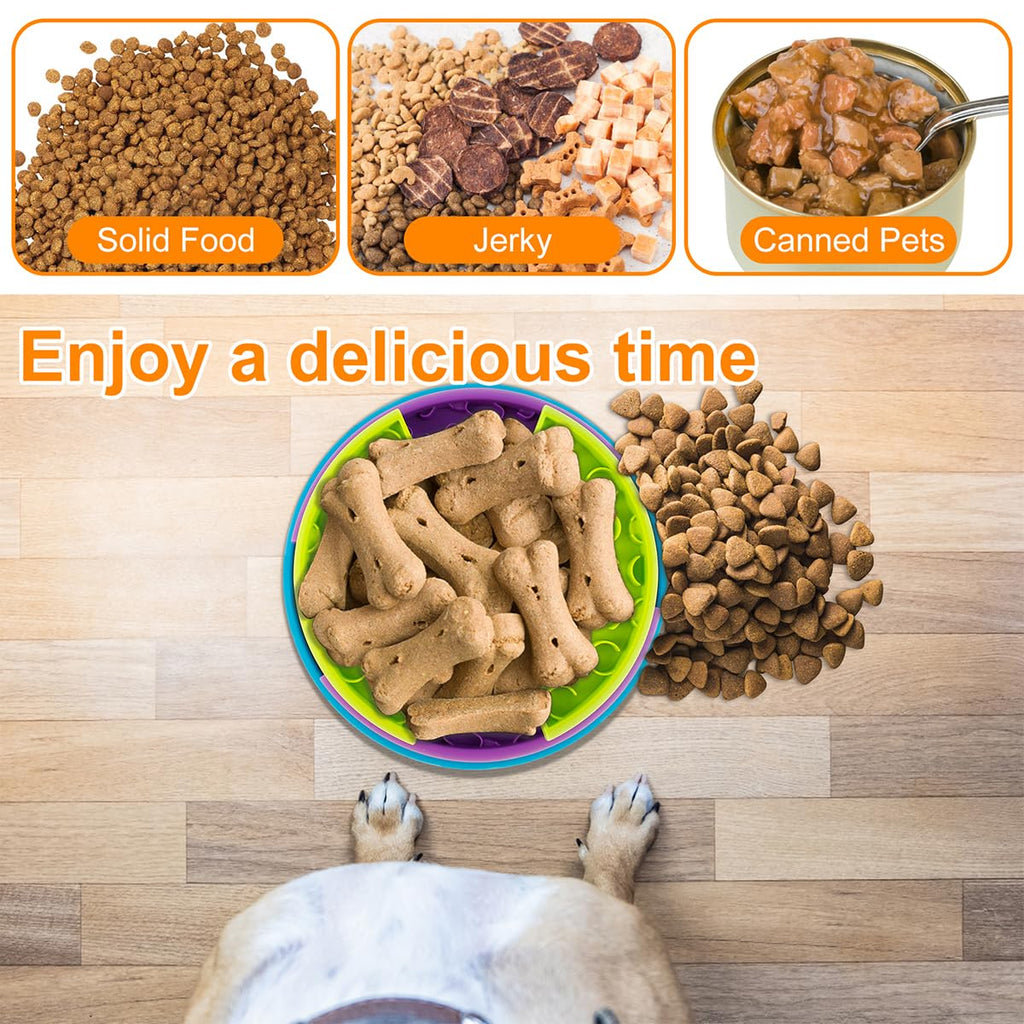 3-in-1 Interactive Slow Feeder Bowl for Dogs & Cats – Lick Mat, Puzzle & Feeder