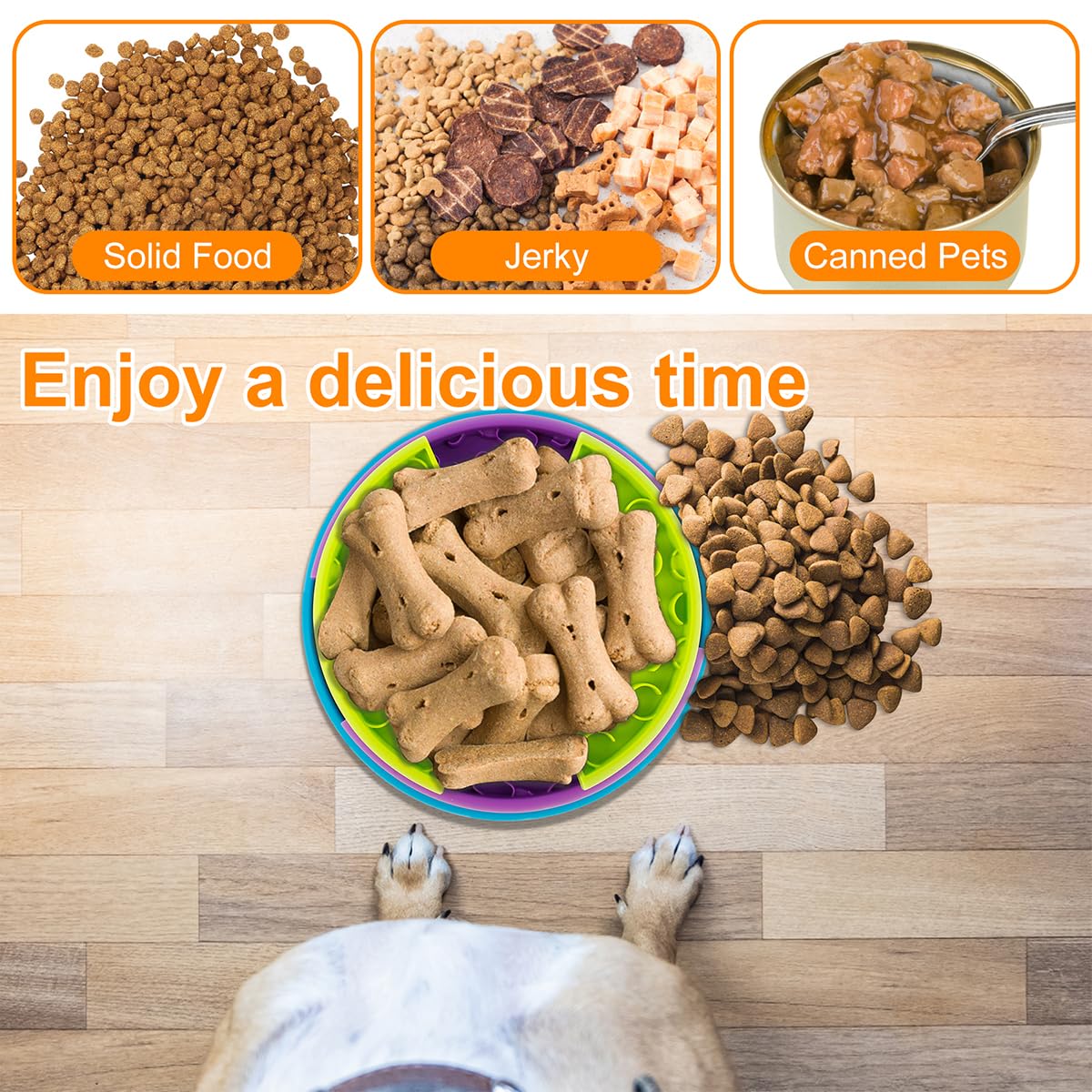 3-in-1 Interactive Slow Feeder Bowl for Dogs & Cats – Lick Mat, Puzzle & Feeder