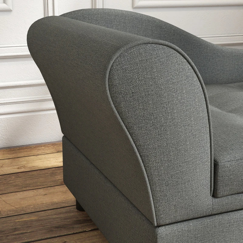 PawHut Dog Sofa with Under-Seat Storage – Small Dogs, Gray