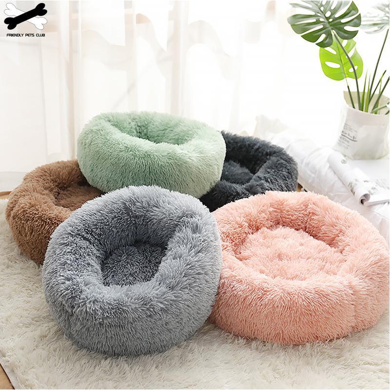 Donut Cuddler Round Dog Bed – Ultra Soft Calming Pet Kennel