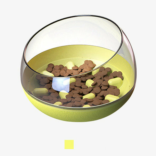 Space Capsule Slow Feeder Bowl for Dogs & Cats – Anti-Gulp Tumbler Design