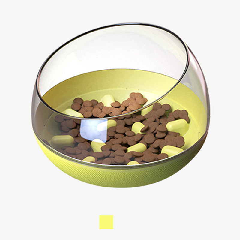 Space Capsule Slow Feeder Bowl for Dogs & Cats – Anti-Gulp Tumbler Design