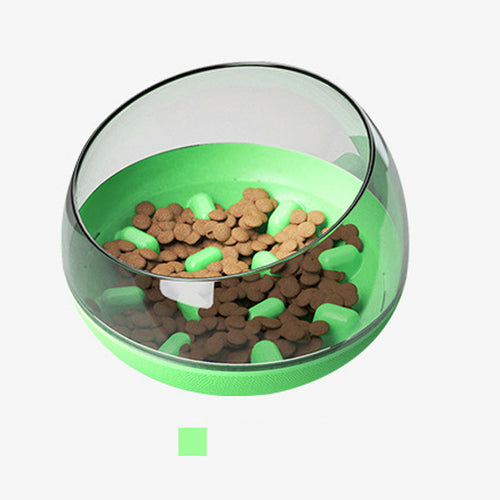 Space Capsule Slow Feeder Bowl for Dogs & Cats – Anti-Gulp Tumbler Design