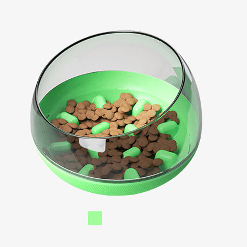 Space Capsule Slow Feeder Bowl for Dogs & Cats – Anti-Gulp Tumbler Design