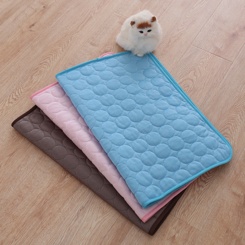 Ice Silk Pet Cooling Mat – Summer Portable Pad for Dogs & Cats