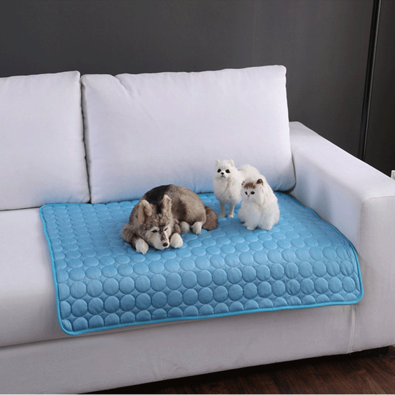 Ice Silk Pet Cooling Mat – Summer Portable Pad for Dogs & Cats
