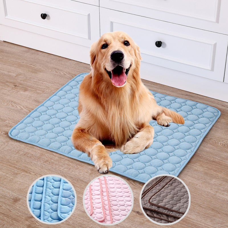 Ice Silk Pet Cooling Mat – Summer Portable Pad for Dogs & Cats
