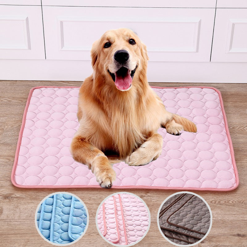 Ice Silk Pet Cooling Mat – Summer Portable Pad for Dogs & Cats