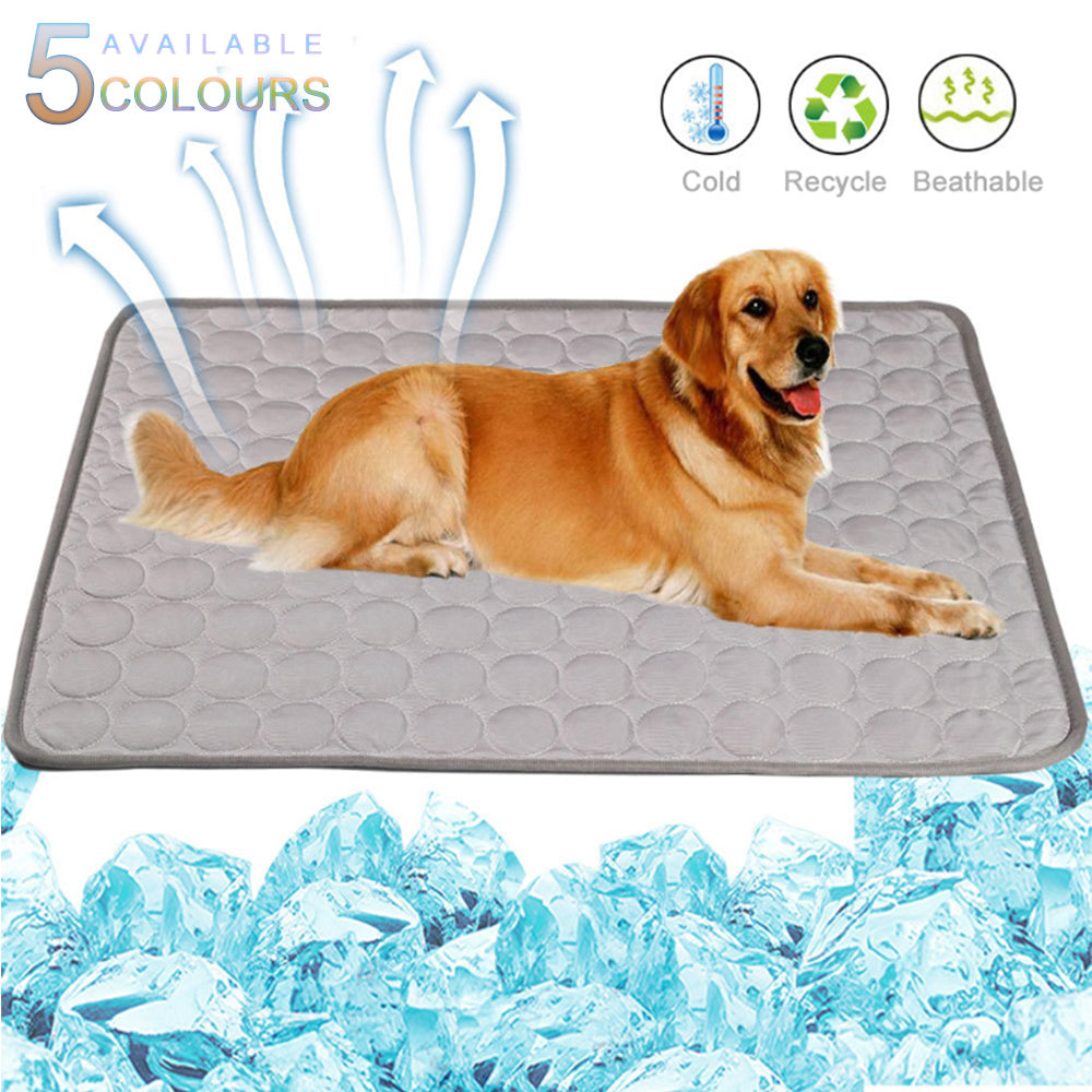 Ice Silk Pet Cooling Mat – Summer Portable Pad for Dogs & Cats