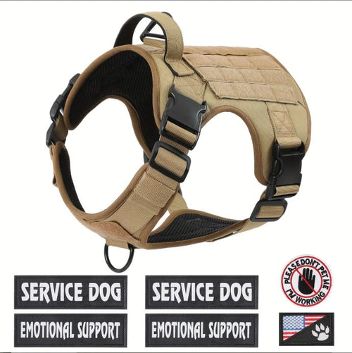 Tactical Service Dog Harness Vest – Adjustable, Breathable & Durable