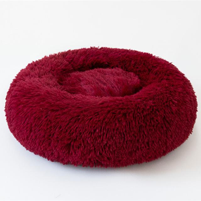 Donut Cuddler Round Dog Bed – Ultra Soft Calming Pet Kennel