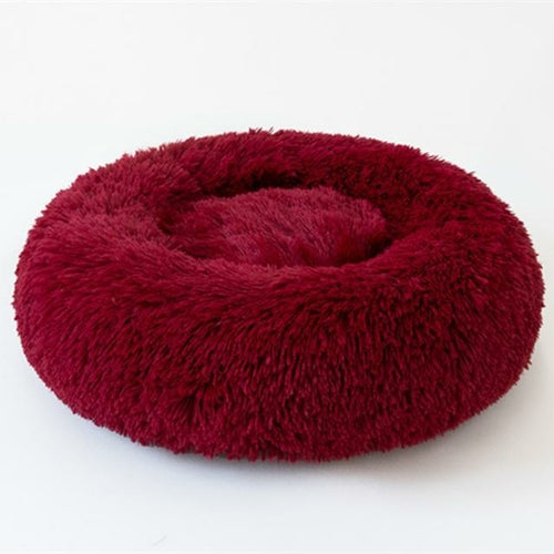 Donut Cuddler Round Dog Bed – Ultra Soft Calming Pet Kennel