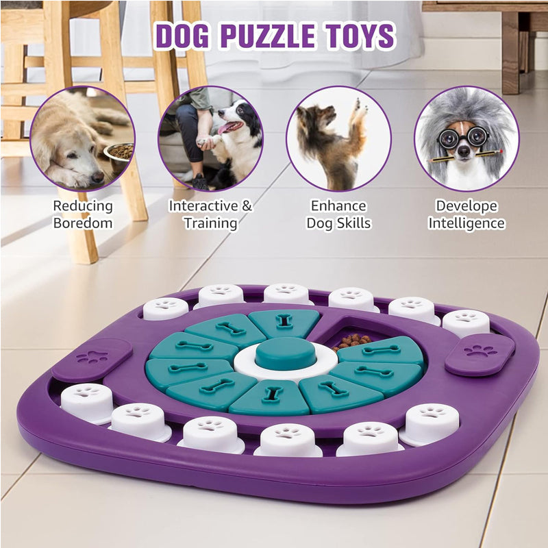 Interactive Dog Puzzle Toy – Treat Enrichment Game for Small, Medium & Large Dogs