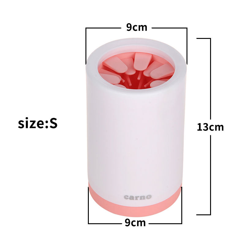Portable Pet Paw Cleaner Cup with Soft Silicone Comb