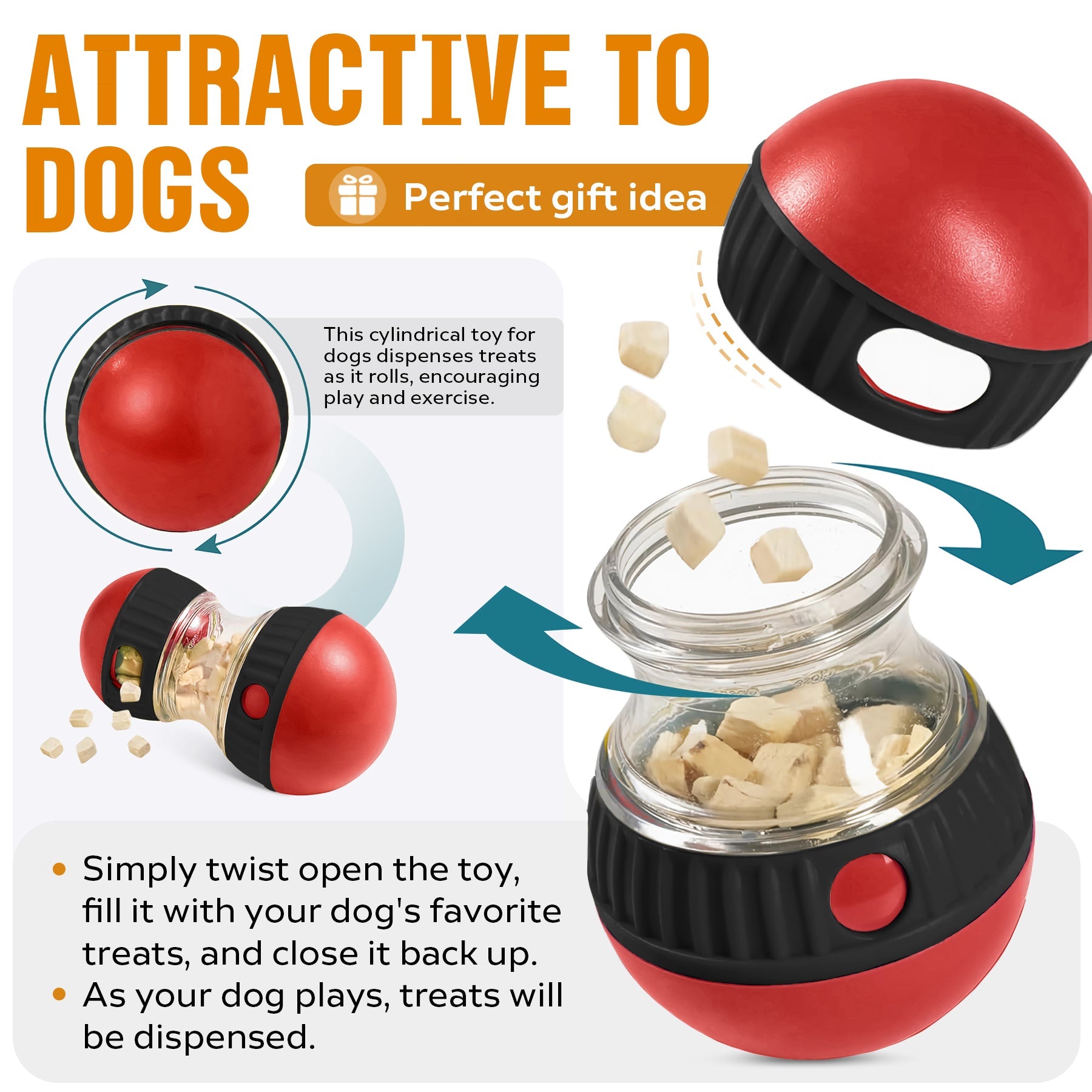 Dog Puzzle Toy – Adjustable Treat Dispensing Ball | Slow Feeder & Enrichment Toy for Dogs