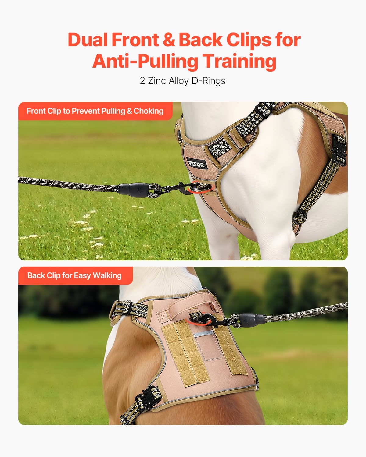 Tactical Dog Harness for Large Dogs – No Pull, Adjustable & Heavy Duty