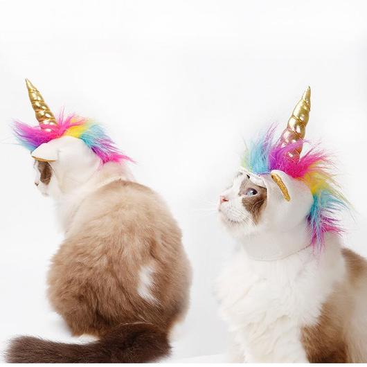 Unicorn VS Devil Halloween Pet Costume Hat