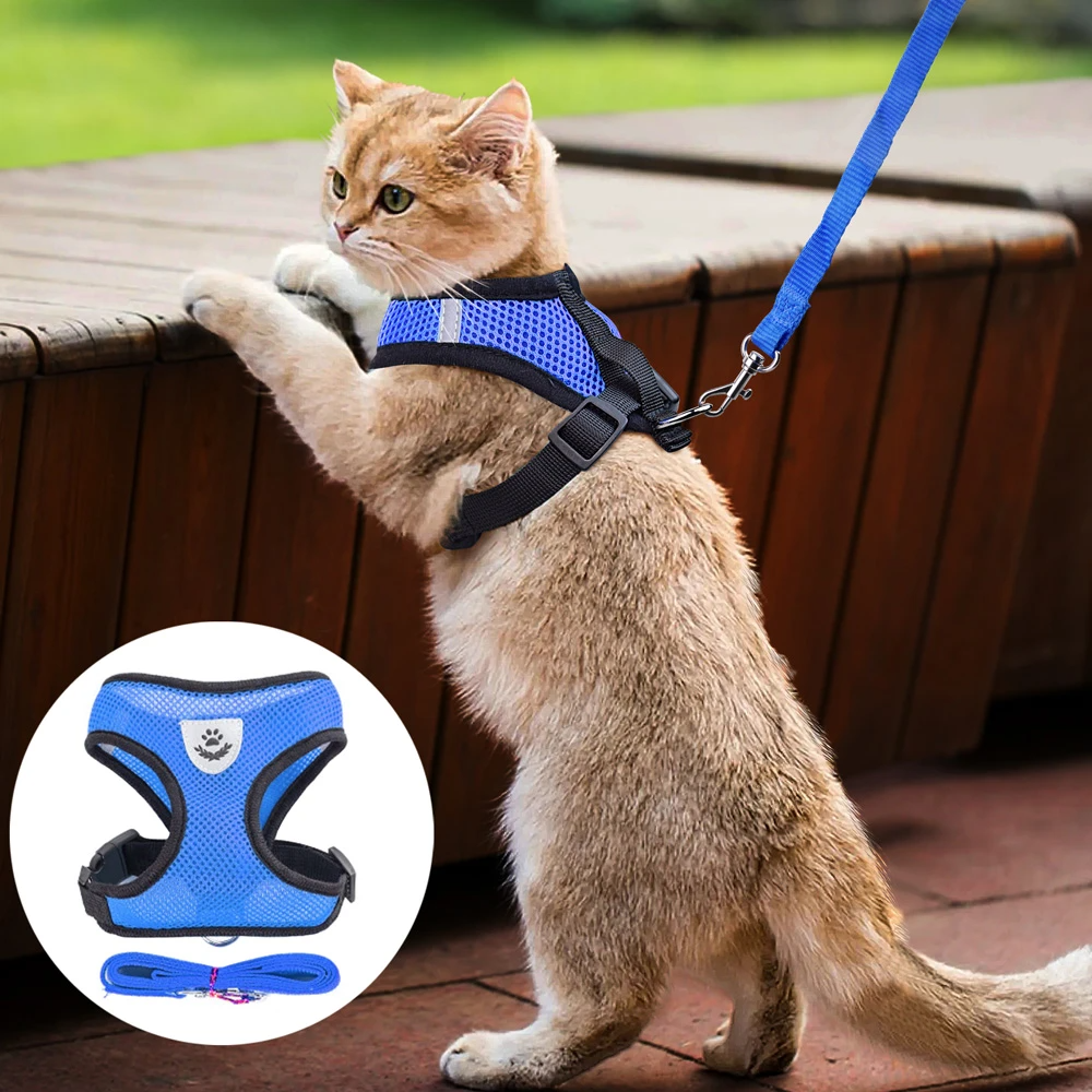 Adjustable Reflective Pet Harness & Leash Set – S/M/L/XL