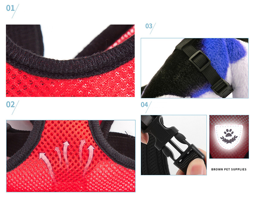 Adjustable Reflective Pet Harness & Leash Set – S/M/L/XL