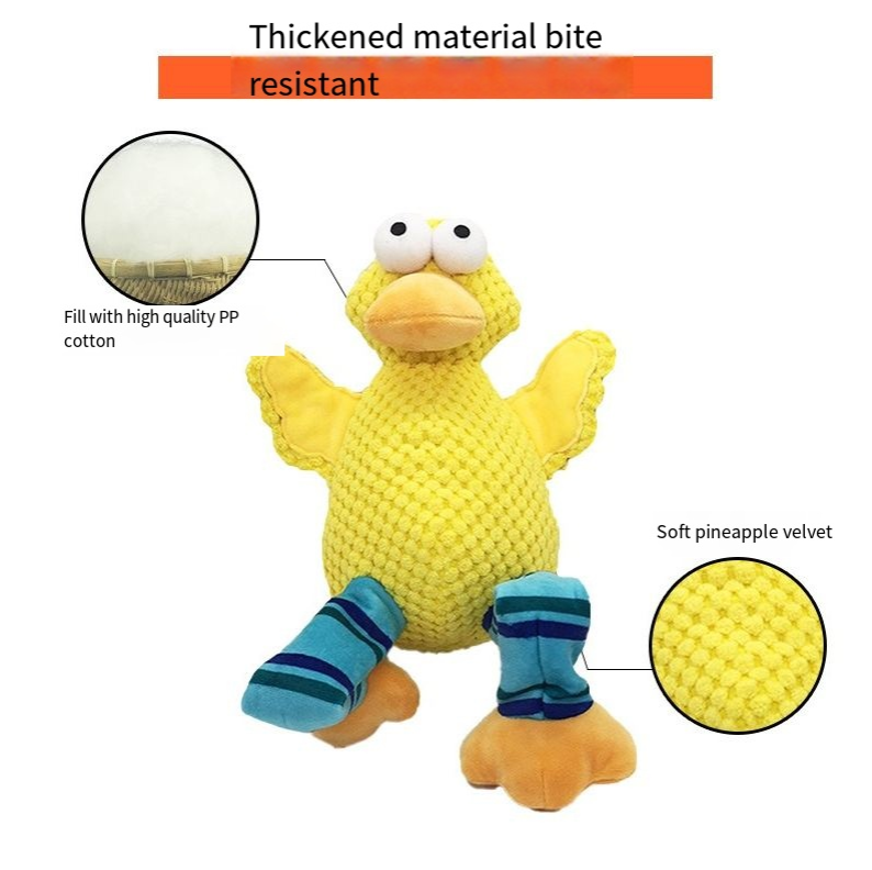 Bite-Resistant Plush Dog Toy – Squeaky Cute Animal Chew Toy for Dogs