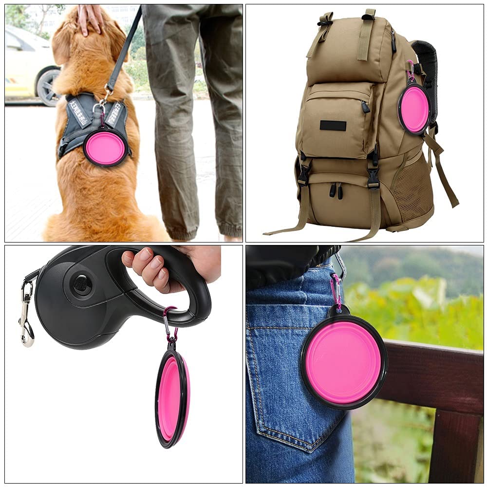 Foldable Dog Bowl Set of 5 – Portable 5" Silicone Travel Bowls