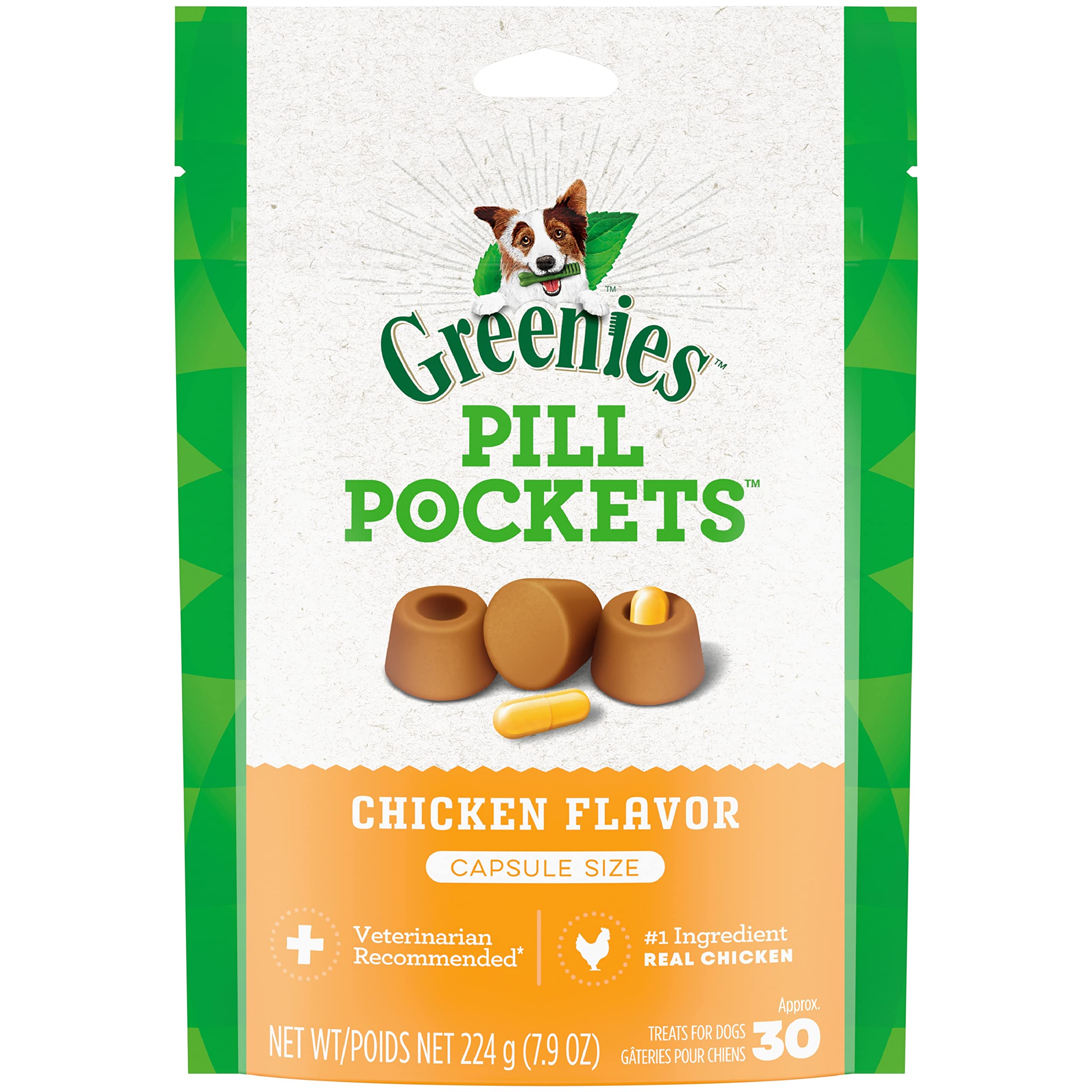 Greenies Pill Pockets Capsule Size Dog Treats – Chicken Flavor