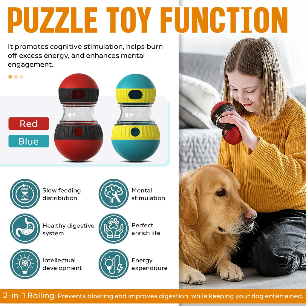 Dog Puzzle Toy – Adjustable Treat Dispensing Ball | Slow Feeder & Enrichment Toy for Dogs