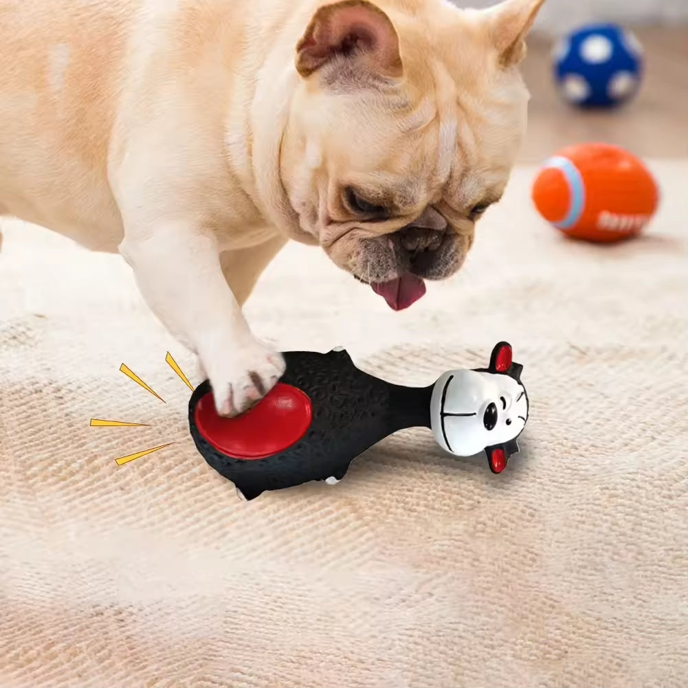 4-Piece Latex Squeaky Dog Chew Toy Set – Interactive Biting Toys