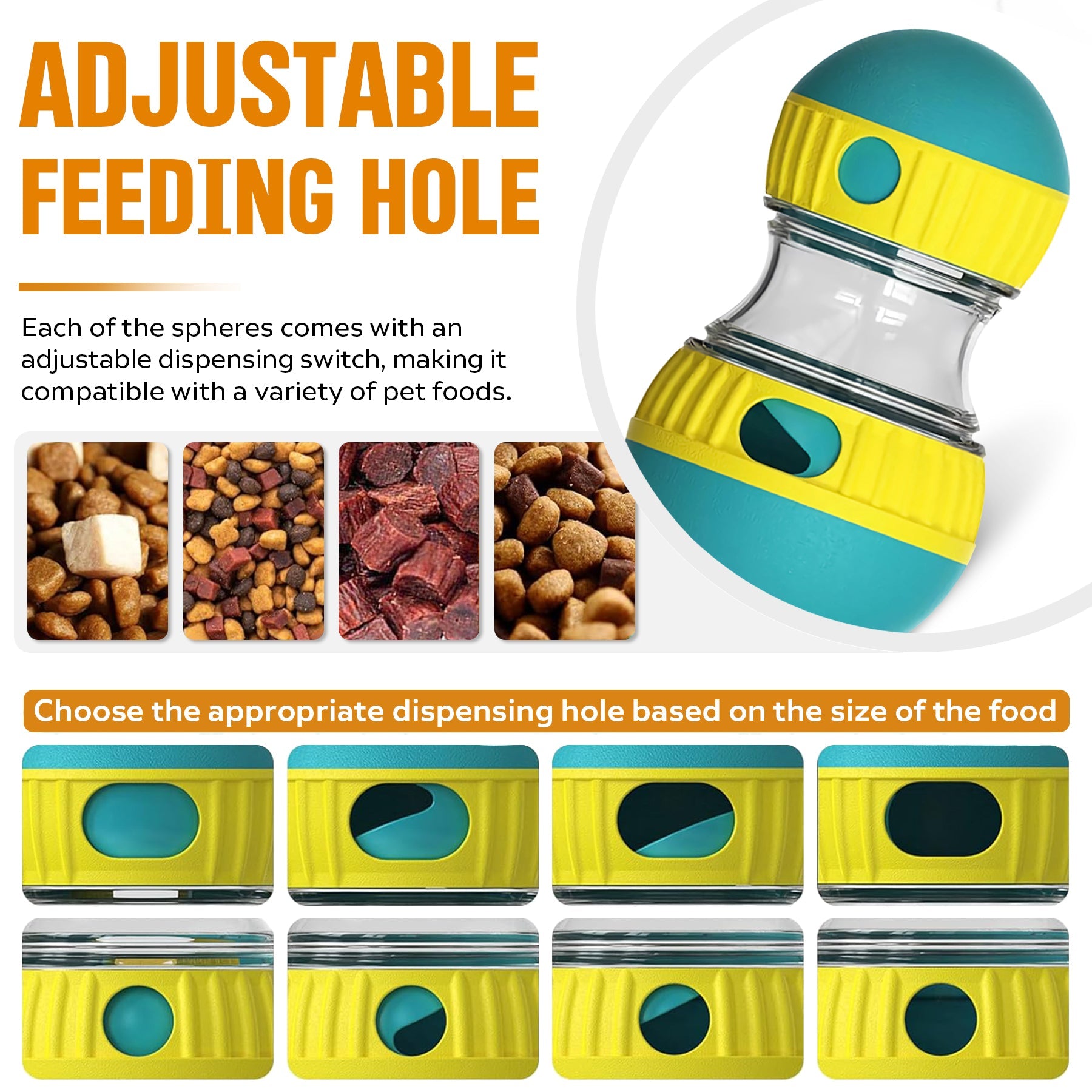 Dog Puzzle Toy – Adjustable Treat Dispensing Ball | Slow Feeder & Enrichment Toy for Dogs