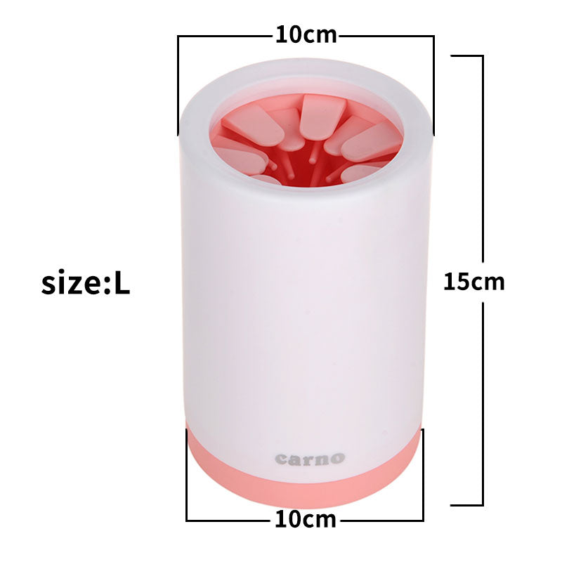 Portable Pet Paw Cleaner Cup with Soft Silicone Comb