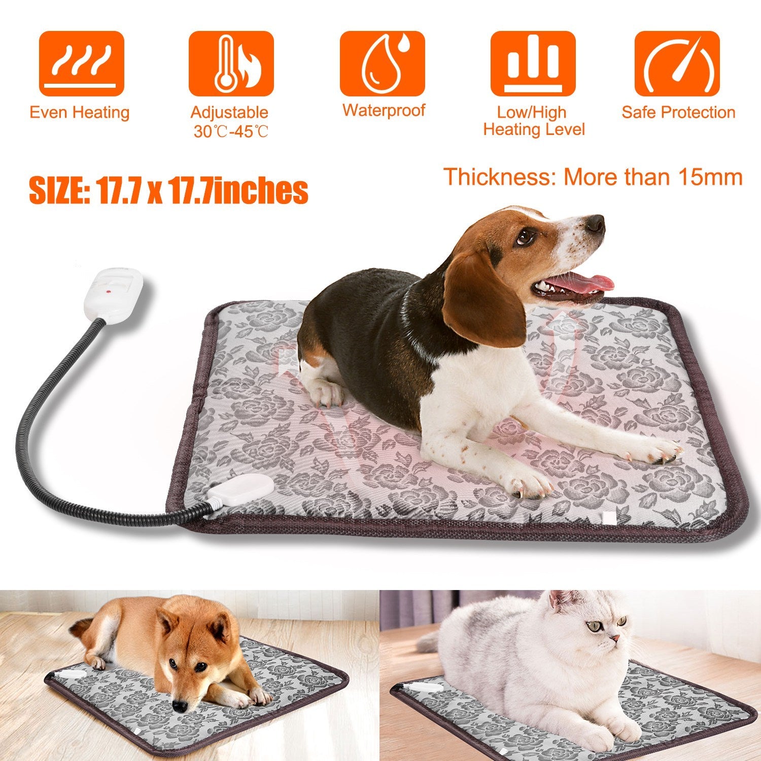 Pet Heating Pad – Waterproof Electric Warming Mat for Dogs & Cats