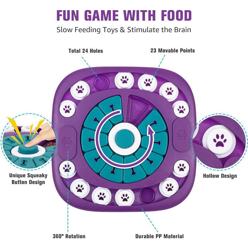 Interactive Dog Puzzle Toy – Treat Enrichment Game for Small, Medium & Large Dogs