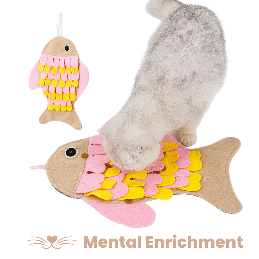 Fish Snuffle Mat – Interactive Cat Feeding & Enrichment Mat