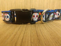 Blue & Black Sugar Skulls Dog Leash – Large 6ft