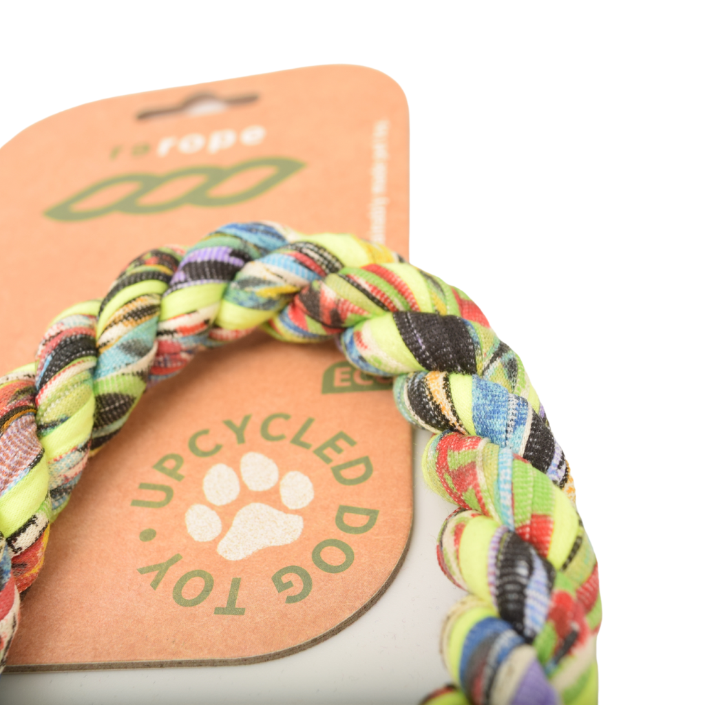 ReRope Large Looper Upcycled Fabric Rope Dog Toy