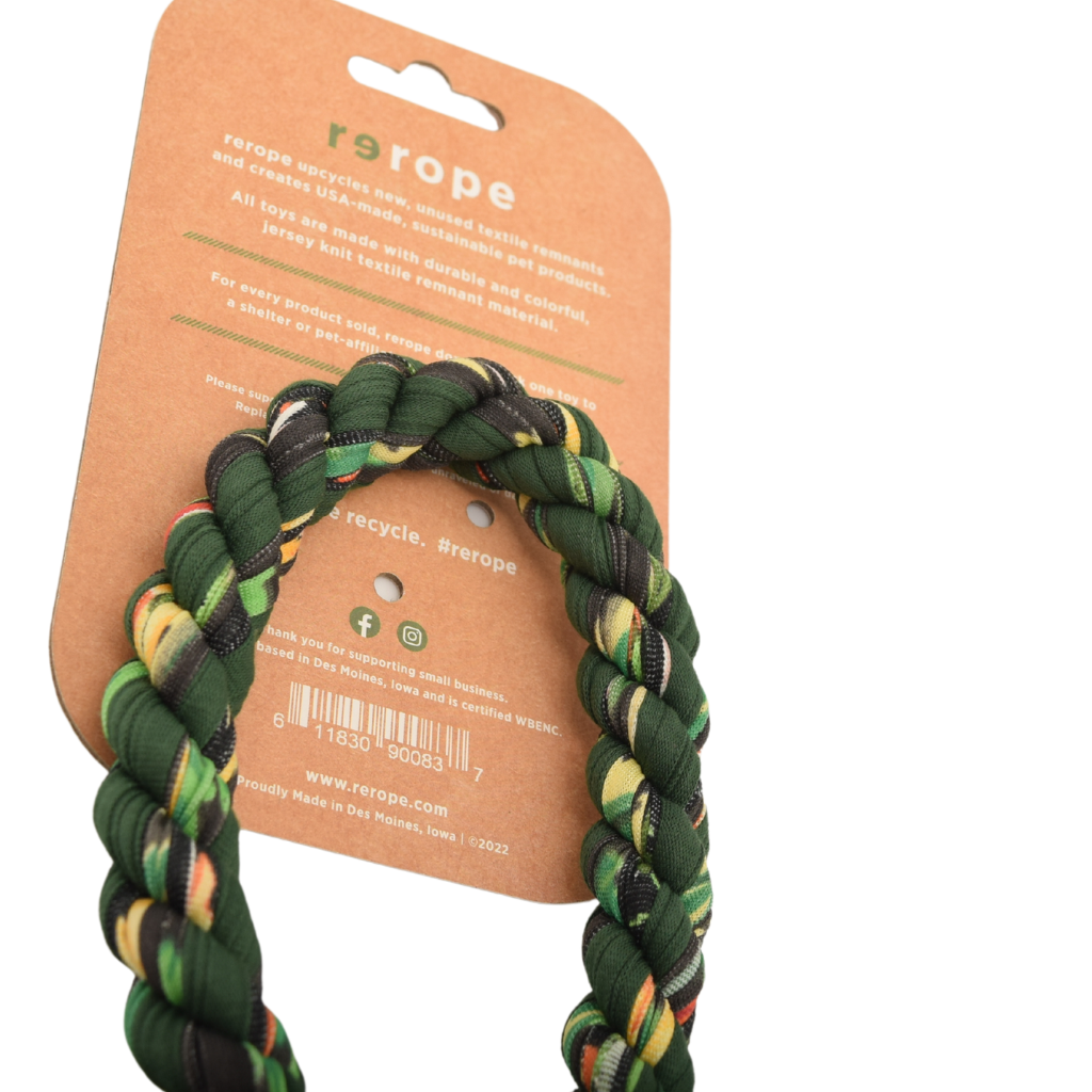 ReRope Large Looper Upcycled Fabric Rope Dog Toy