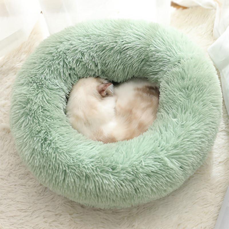 Donut Cuddler Round Dog Bed – Ultra Soft Calming Pet Kennel