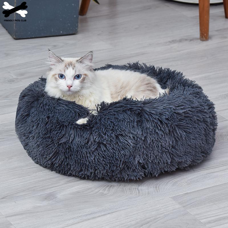 Donut Cuddler Round Dog Bed – Ultra Soft Calming Pet Kennel