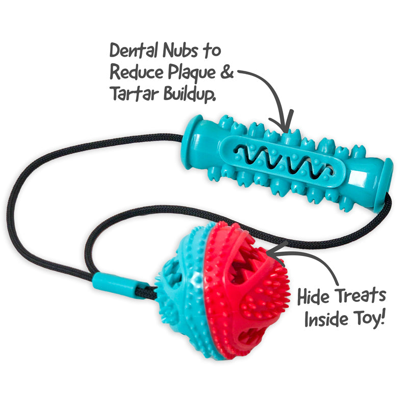 Ruff & Ready Duo™ Chew & Tug Dog Toy – 2-in-1 Interactive Play