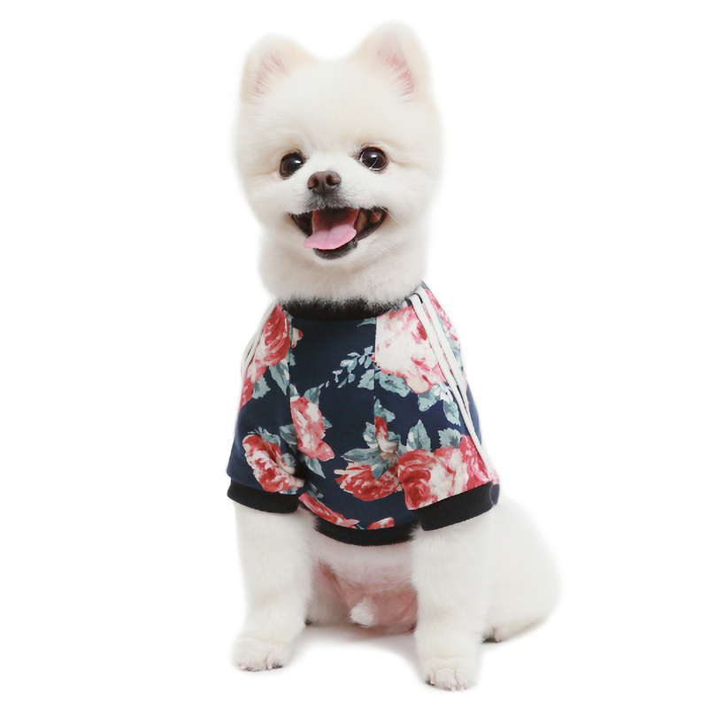 Flower Jersey Dog T-Shirt – Stylish Cotton Pet Apparel
