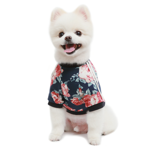 Flower Jersey Dog T-Shirt – Stylish Cotton Pet Apparel