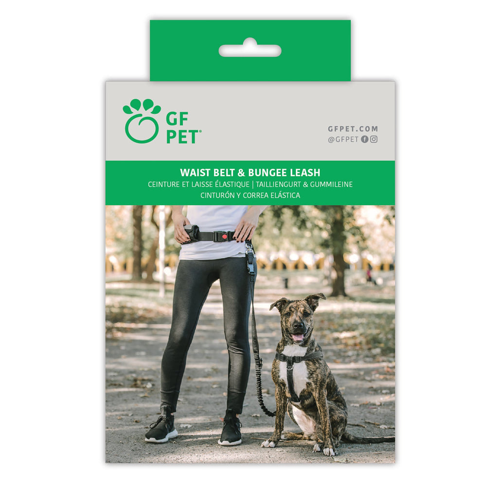Hands-Free Waist Belt & Bungee Dog Leash - Running & Hiking