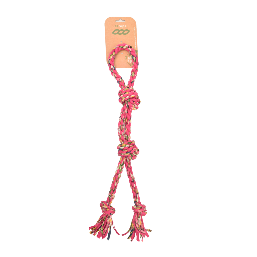 ReRope Large Looper Upcycled Fabric Rope Dog Toy