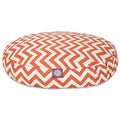 MajesticPet 30 in. Zig Zag Round Pet Bed – Burnt Orange