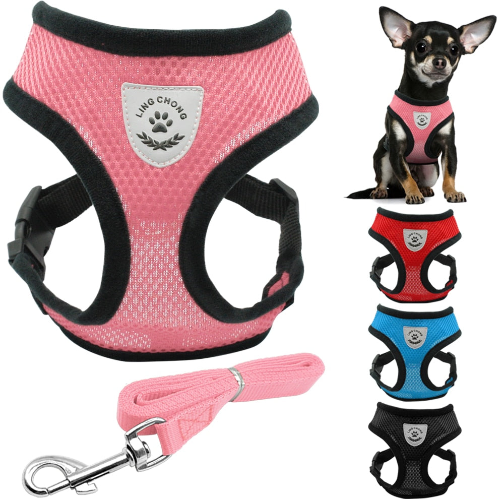 Soft Breathable Nylon Mesh Dog Harness – S/M/L