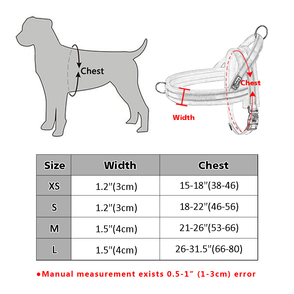 Reflective Dog Harness Vest – Soft Padded, No Pull, Quick Fit