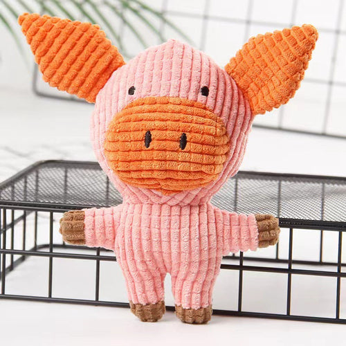 Squeaky Bite-Resistant Plush Dog Toys – Fun Animal Shapes for Dogs